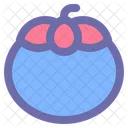 Mangosteen Fruit Fresh Icon