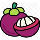 Mangosteen With Half Cut  Icon