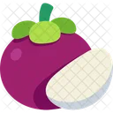 Mangosteen With Peeled Mangosteen Vegetable Icon