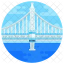 New York Bridge Manhattan Bridge Fussgangerbrucke Symbol