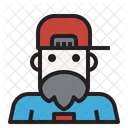 Mann Hipster Leute Icon