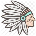 Indianer Federn Mann Symbol