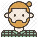 Mann Brotchen Hipster Icon