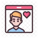 Liebe Herz Romantik Icon