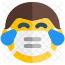 Mann Freude Emoji Mit Gesichtsmaske Emoji Icon