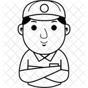 Cartoon Maler Mann Icon