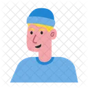 Mann mit Beanie-Avatar  Symbol