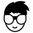 Mann Tragt Brille Symbol