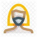 Mann mit Gesichtsmaske  Symbol