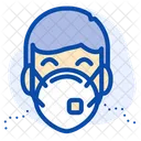 Mann Tragen Maske Symbol