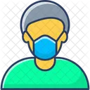 Mann Tragt Maske Symbol