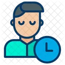 Tagesablauf Eines Mannes Zeitmanagement Zeitmanagement Eines Mannes Symbol