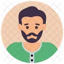 Bartiger Mann Hipster Mannlicher Avatar Symbol