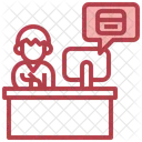 Männlicher Blogger  Symbol