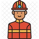 Männlicher Feuerwehrmann  Icon