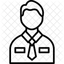 Mannlicher Angestellter Arbeiter Mitarbeiter Symbol