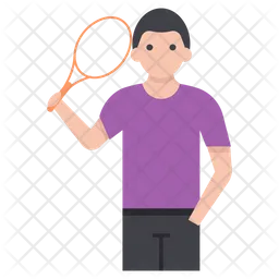 Männlicher Tennisspieler  Symbol