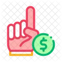 Mano Signo Dinero Icono