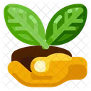 Mano Hoja Granja Icon