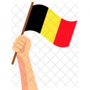 Belgica Mano Sosteniendo Nacion Simbolo Icono