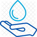 Mano Gota De Agua Ahorrar Agua Icono