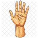 Caracter Gesto Con La Mano Decir Hola Icono