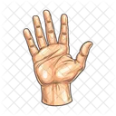 Caracter Gesto Con La Mano Decir Hola Icono