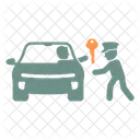 Estacionamento Com Manobrista Carro Manobrista Ícone