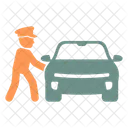 Estacionamento Com Manobrista Carro Manobrista Ícone