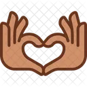 Gesto de corazón de manos  Icono