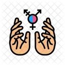 Manos De Apoyo Alrededor Icono
