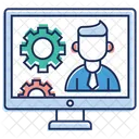 Mantenimiento De Computadoras Configuracion De Computadoras Configuracion De Software Icono