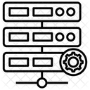 Configuracion Del Servidor De Datos Bastidores De Datos Centro De Datos Icono