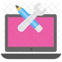 En Linea Mantenimiento Computadora Icono