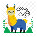 Mantente Suave Llama Animal Icon