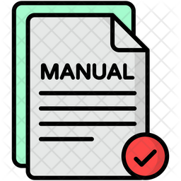 Manual Icon - Download in Colored Outline Style