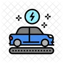 Manufacturing Electric Car Icon