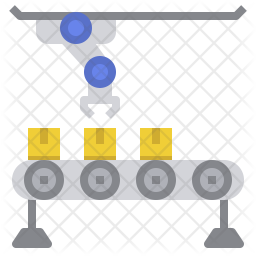 Manufacturing Conveyor Icon - Download In Flat Style