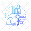 Hydrogen Green Energy Icon