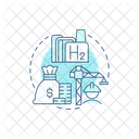 Hydrogen Green Energy Icon