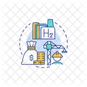 Hydrogen Green Energy Icon