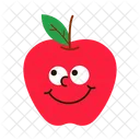 Apple Caracter Feliz Icono