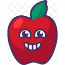 Apple Cara Fruta Icono