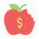 Apple Comido Dolar Icono