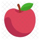 Linda Pegatina Escolar Manzana Fruta Icono