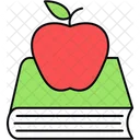 Manzana en libro  Icono