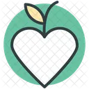 Manzana Corazon En Forma Icono