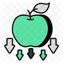 Manzana cayendo  Icono