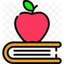 Manzana y libro  Icono