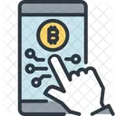 Bitcoin Mao Celular Ícone